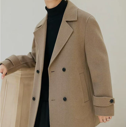 Non-cashmere Wool Trench Coat For Men