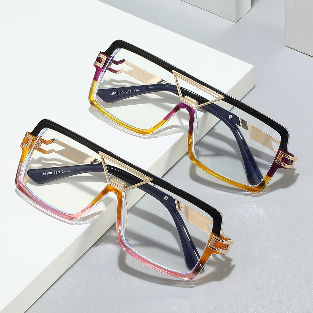 New European And American-style Color-block Sunglasses For Women