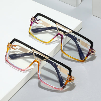 New European And American-style Color-block Sunglasses For Women