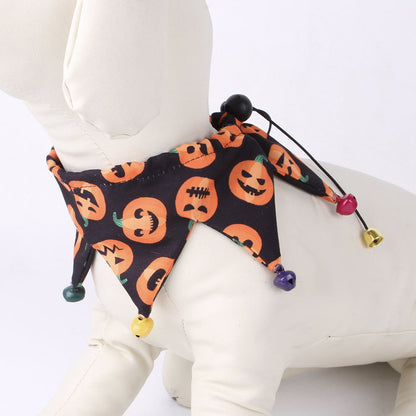 Halloween Hat And Scarf Set Skull Pattern Cat Cape Hat Set