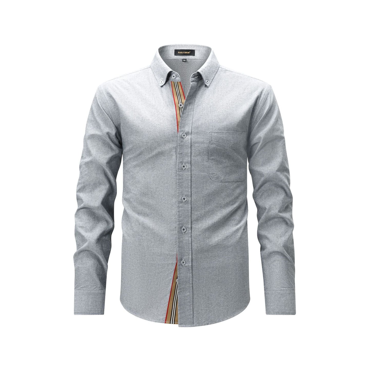 Mens Casual Fashion Shirt With Woven Trim