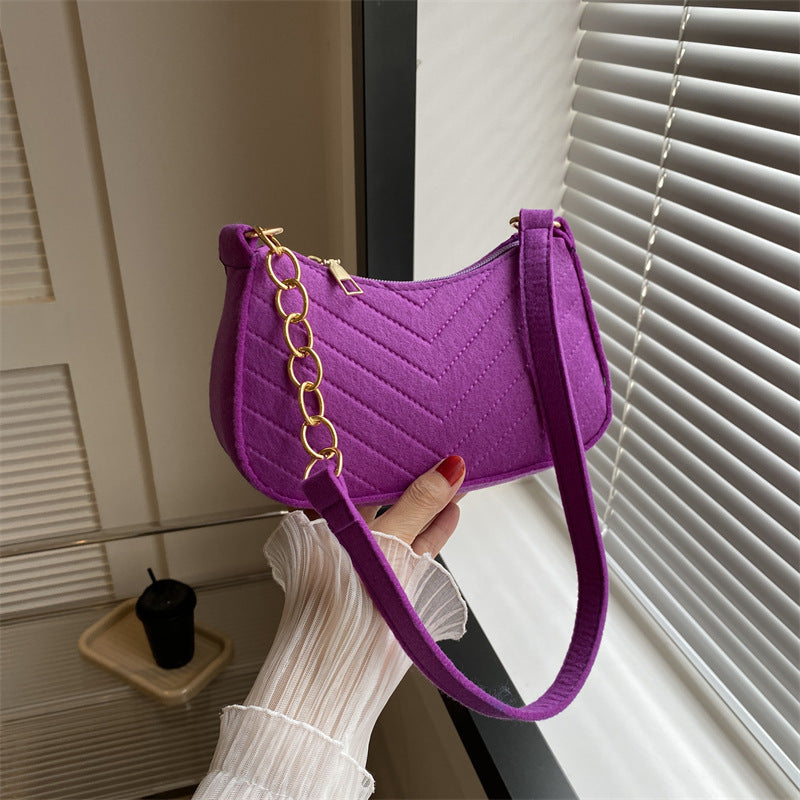 Vintage Felt Crossbody Bag Shoulder Bag Felt Bag For Women