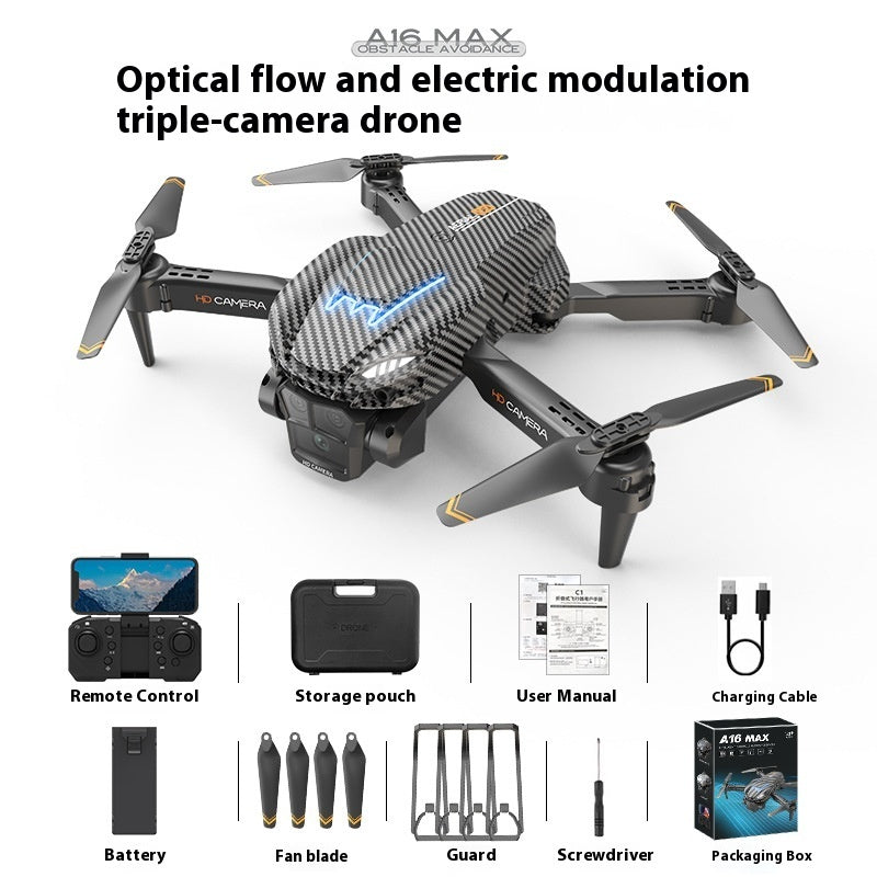 Optical Flow Positioning Three-camera Obstacle Avoidance Drone For Aerial Photography