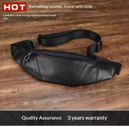 Men's Casual Travel Multi-Functional Leather Waist Bag