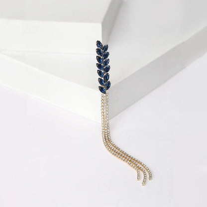 European And American Rhinestone Wheat Chain Brooch