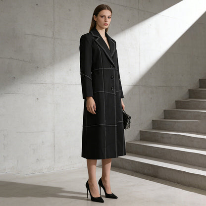 Fashionable Trench Coat European And American British-style Vintage Womens Jacket