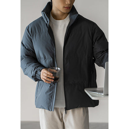 Mens Short Insulated Down Jacket Thickened Casual Outerwear