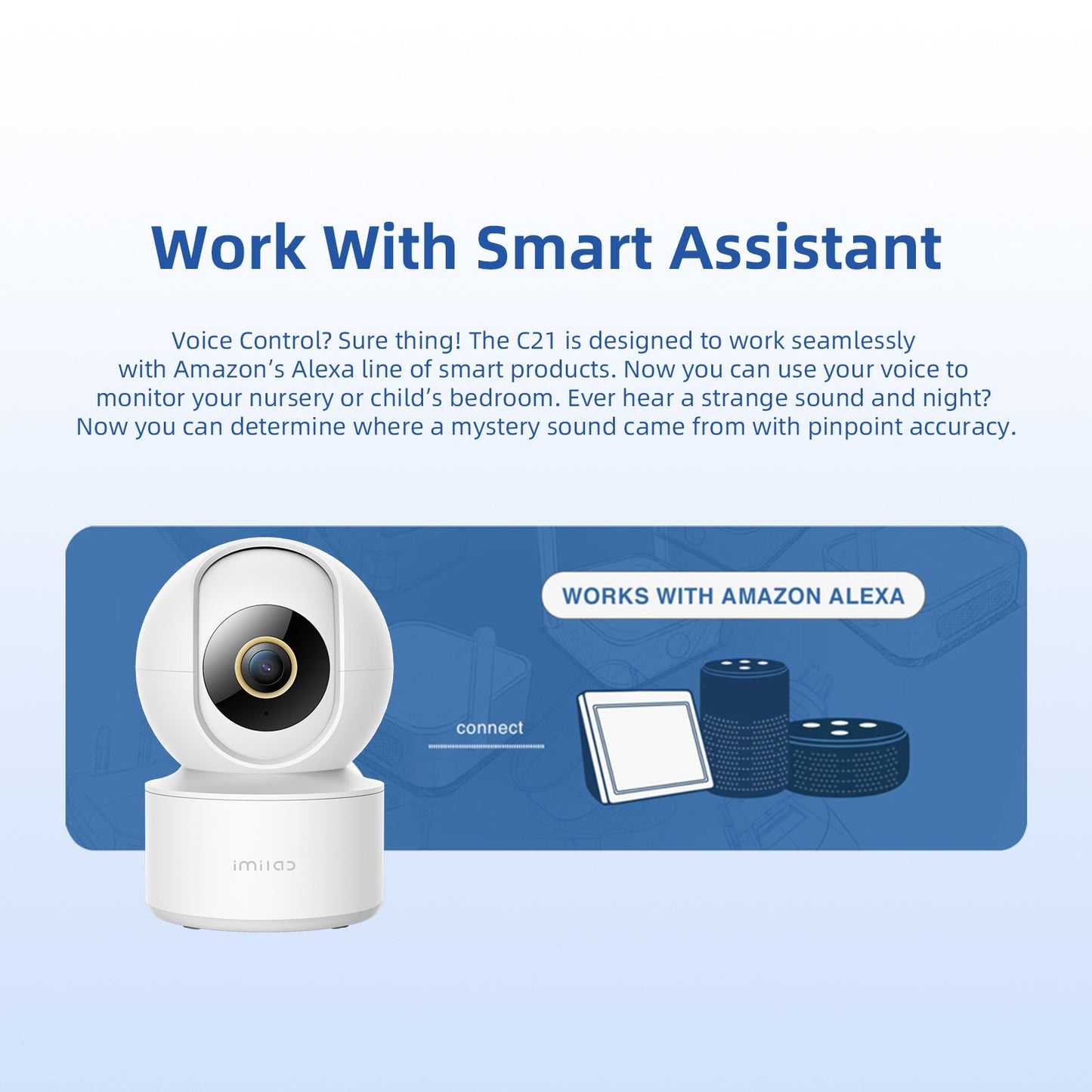 IMILAB C21 WiFi Surveillance Camera - 2.5K Video, Indoor Security, Night Vision