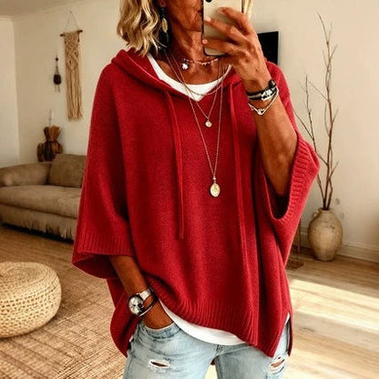 New Knitted Hooded Drawstring Sweater Sweatshirt Knit Outerwear For European And American Women For Amazon Independent Site 2026