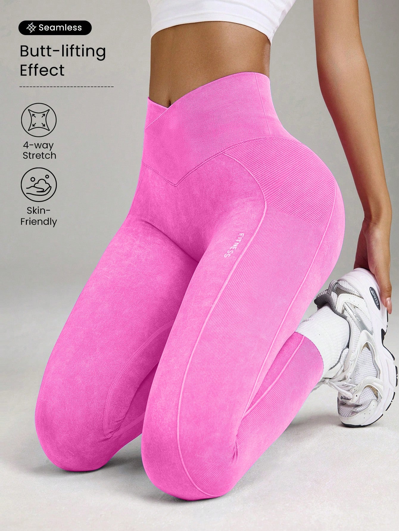 Seamless Sand-Washed High-Waisted Butt-Lifting Tight Yoga Pants
