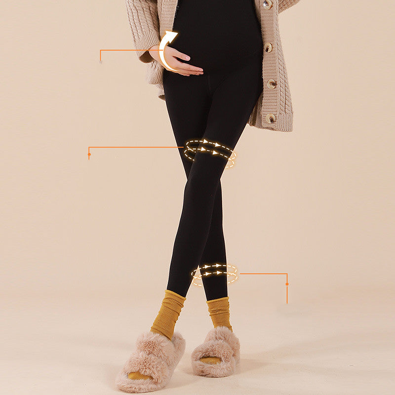 Wool Pregnant Women's Pants Extra Thick Warm With Velvet