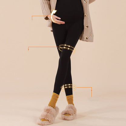 Wool Pregnant Women's Pants Extra Thick Warm With Velvet