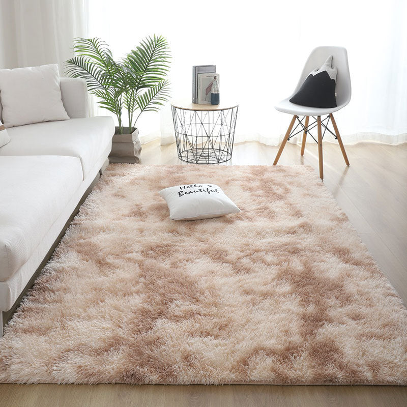 Silk Hair Tie-dyed Carpet Hair Plush Living Room Bedroom And Household