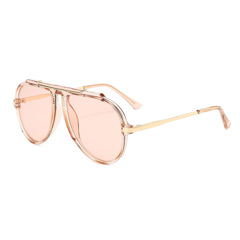 3654 Metal Double-Bridge Aviator Sunglasses Cross-Border E-Commerce Foreign Trade Amazon Fashion Uv400 Unisex