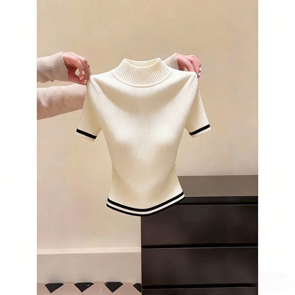Women's Simple New Slim-fit Figure-flattering Short-sleeved Style