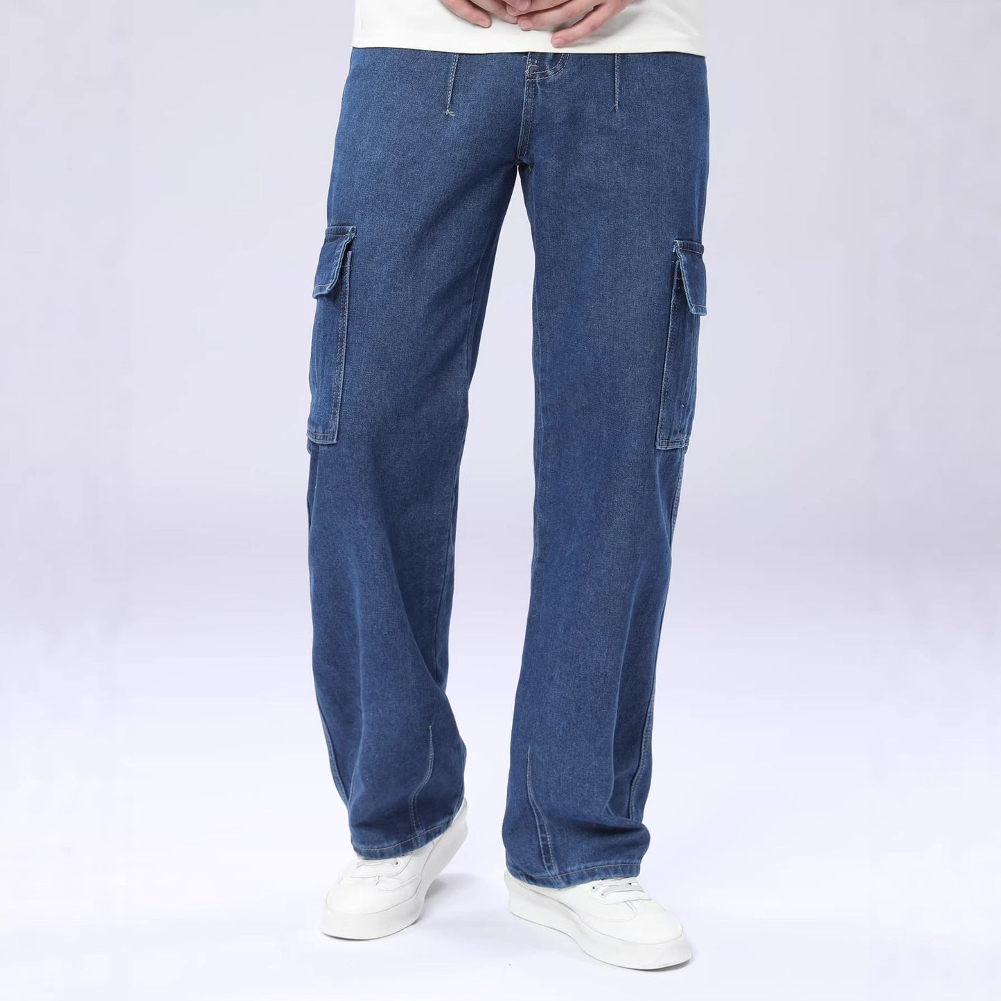 Men's Denim Casual Fashion Wide Leg Pants