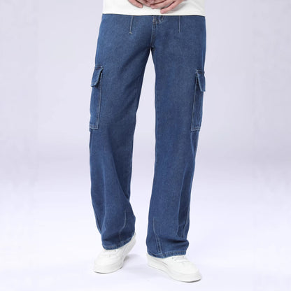 Men's Denim Casual Fashion Wide Leg Pants