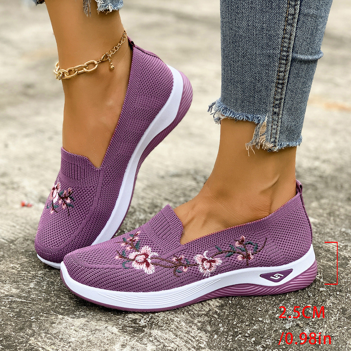 Womens Summer Mesh Shoes With Flat Soles Breathable And Non-Slip