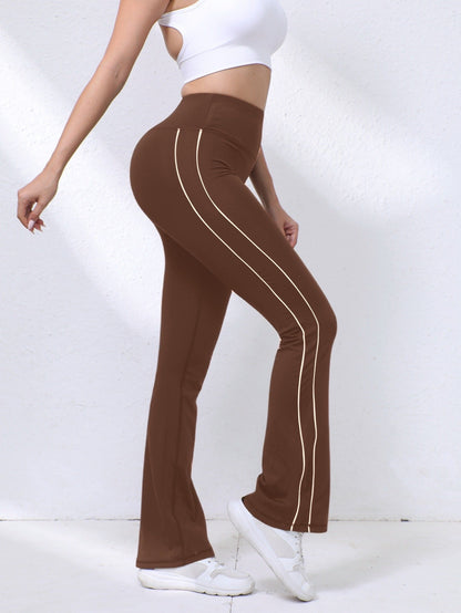 New Yoga Pants With Tummy Control, Flared Pants, Fitness Shaping Long Pants, Butt-Lifting High-Waisted Outdoor Sports Pants For Women
