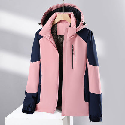 Womens Casual Outdoor Hiking Cotton Jacket