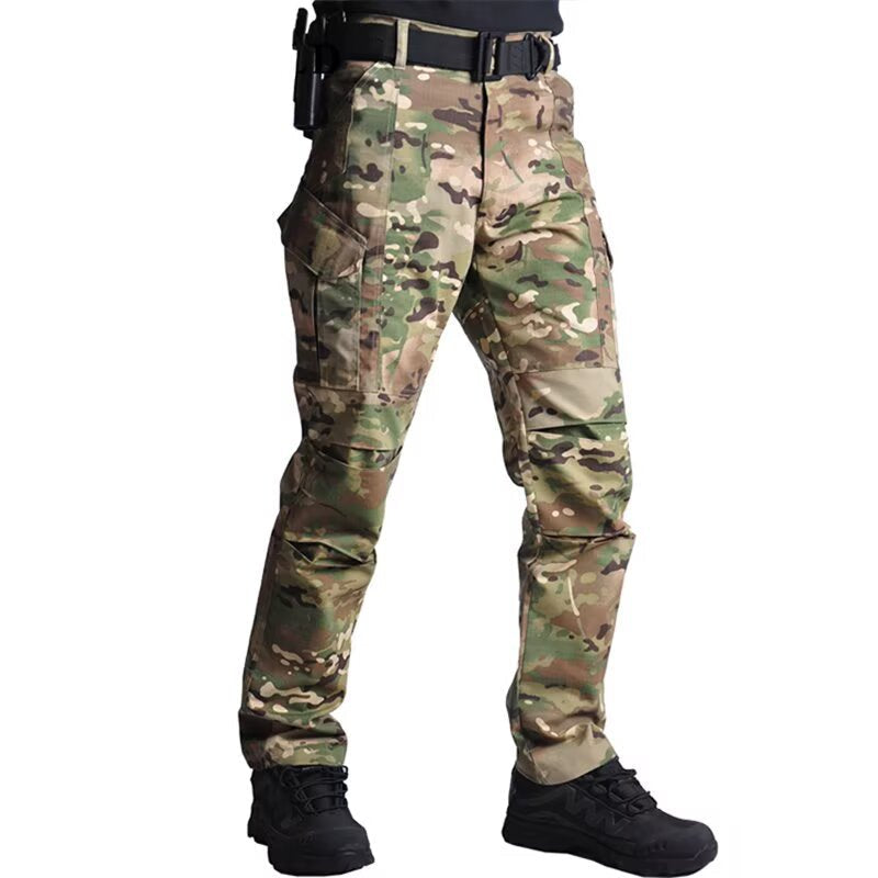 Mens Outdoor Retro Camouflage Workwear Casual Pants