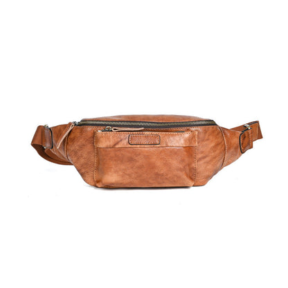 Retro Casual Genuine Leather Chest Bag
