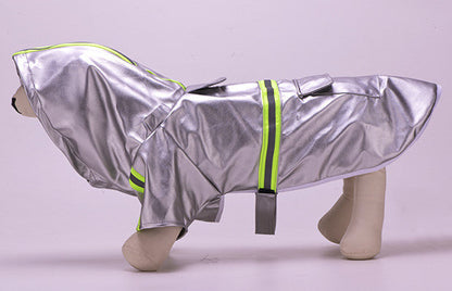 Dog Clothes Reflective Cloak Medium And Large Windproof Outdoor Jacket