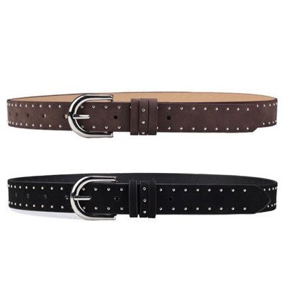 Leopard-print Rivet Women's Belt
