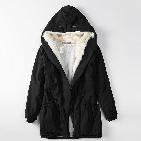 Winter Clothing Coat Thick Women's Clothes Slim Fit Fur Collar Down Jacket
