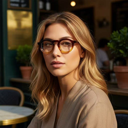 Round-frame High-definition Blue-light-blocking Plain Glasses