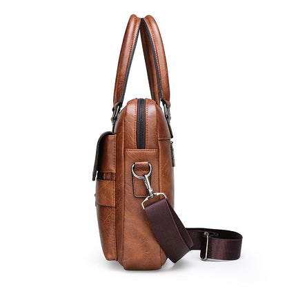 Mens Fashionable Shoulder And Crossbody Business Bag
