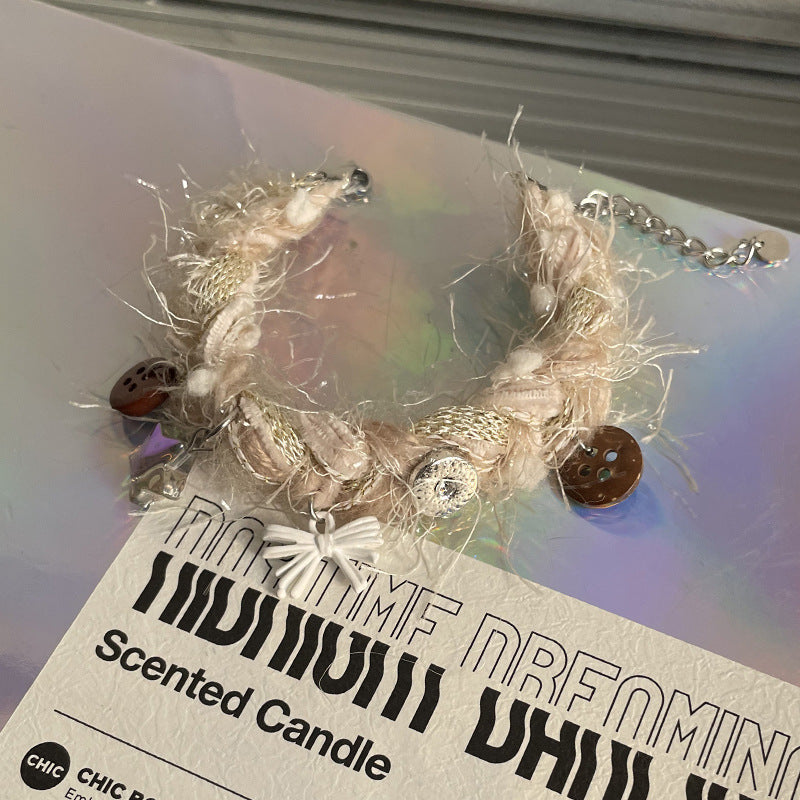 XINGX Bow Love Button Stitching Bracelet