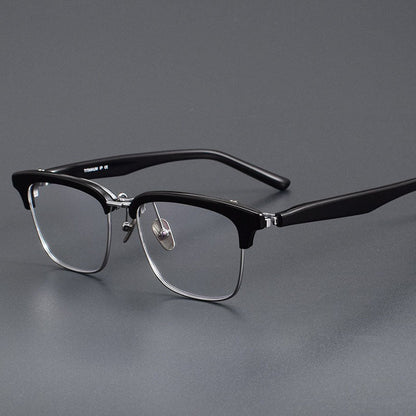 Mens Myopic Eyeglass Frames For Wide Faces, Pure Titanium Version