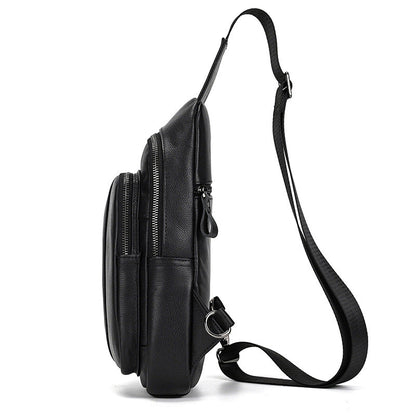 Leather Fashionable Large-Capacity Mens Crossbody Bag