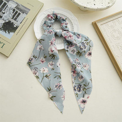 Long Flower Ribbon Headdress