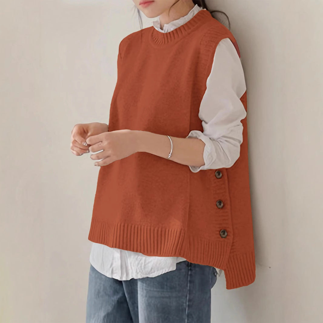 Womens Retro Sleeveless Sweater Vest