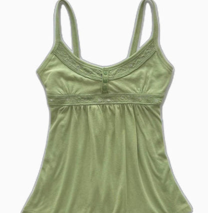 Casual Lace Bow Slimming Versatile Camisole Top