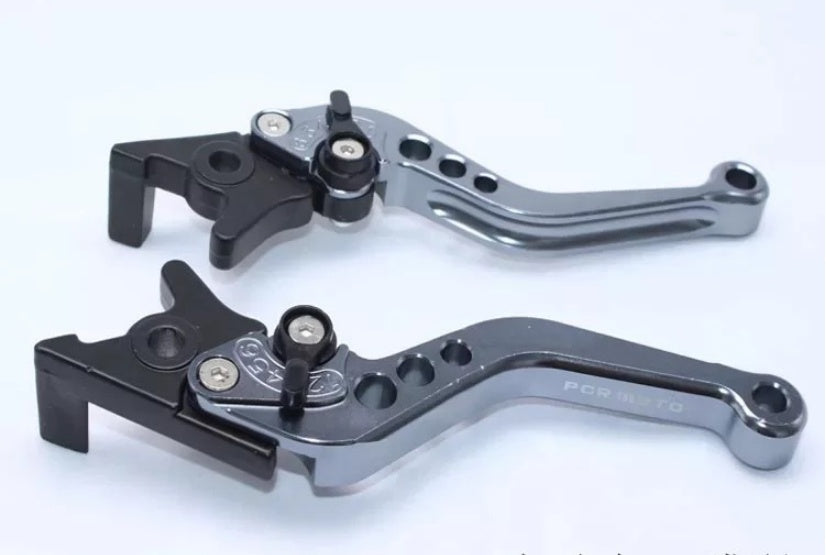Adjustable Motorcycle Brake & Clutch Levers – CNC Aluminum Handlebar Levers (Pair)