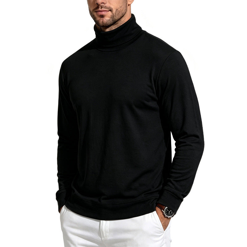 Simple Versatile Loose-fitting Skin-friendly Wool Fleece With A Turtleneck And Long Sleeves