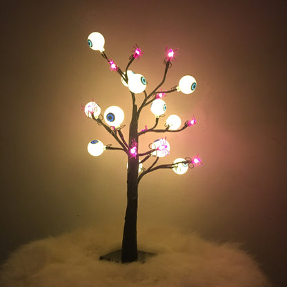 Halloween LED Ghost Eyeball Tree Light Halloween Decoration For Home Decor Desktop Spooky Desk Lamp Horror Night Lights Ornament