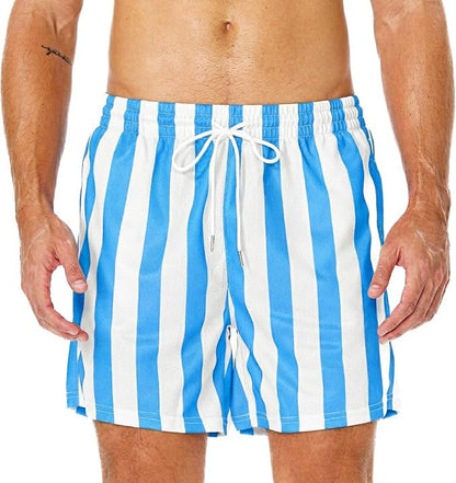 Casual Mens Wide-leg Printed Pinhole Shorts
