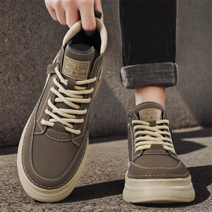 New Arrival Autumn Men's Work Boots, Vintage Work Shoes, Chunky Sole Martin Boots, Casual Fashion Sneakers