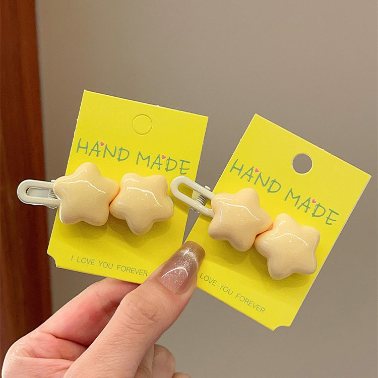 Yellow Fat Star Hair Clip Side Clip Headpiece