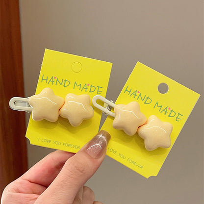 Yellow Fat Star Hair Clip Side Clip Headpiece