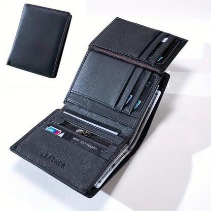 Cowhide Mens Short Premium Feel Leather Wallet For Men