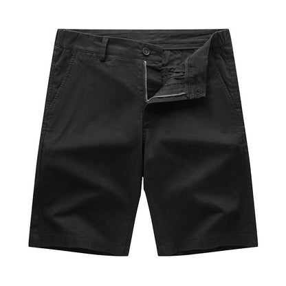 Men's Cotton Shorts Business Casual Simple All-match Loose Plus Size Shorts Outer Wear