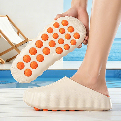 Internet-famous Chunky-sole Hole Shoes For Menheight-increasing And Slimming Closed-toe Slippers
