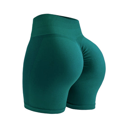 Nude Feeling Seamless High Rise Tight Gym Shorts Peach Hip Sculpting Three Length Yoga Running Workout Shorts For Women