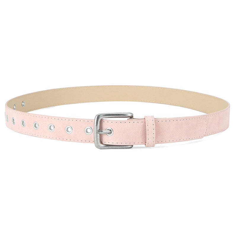 Matte-texture Wear-resistant Pin-buckle Womens Belt