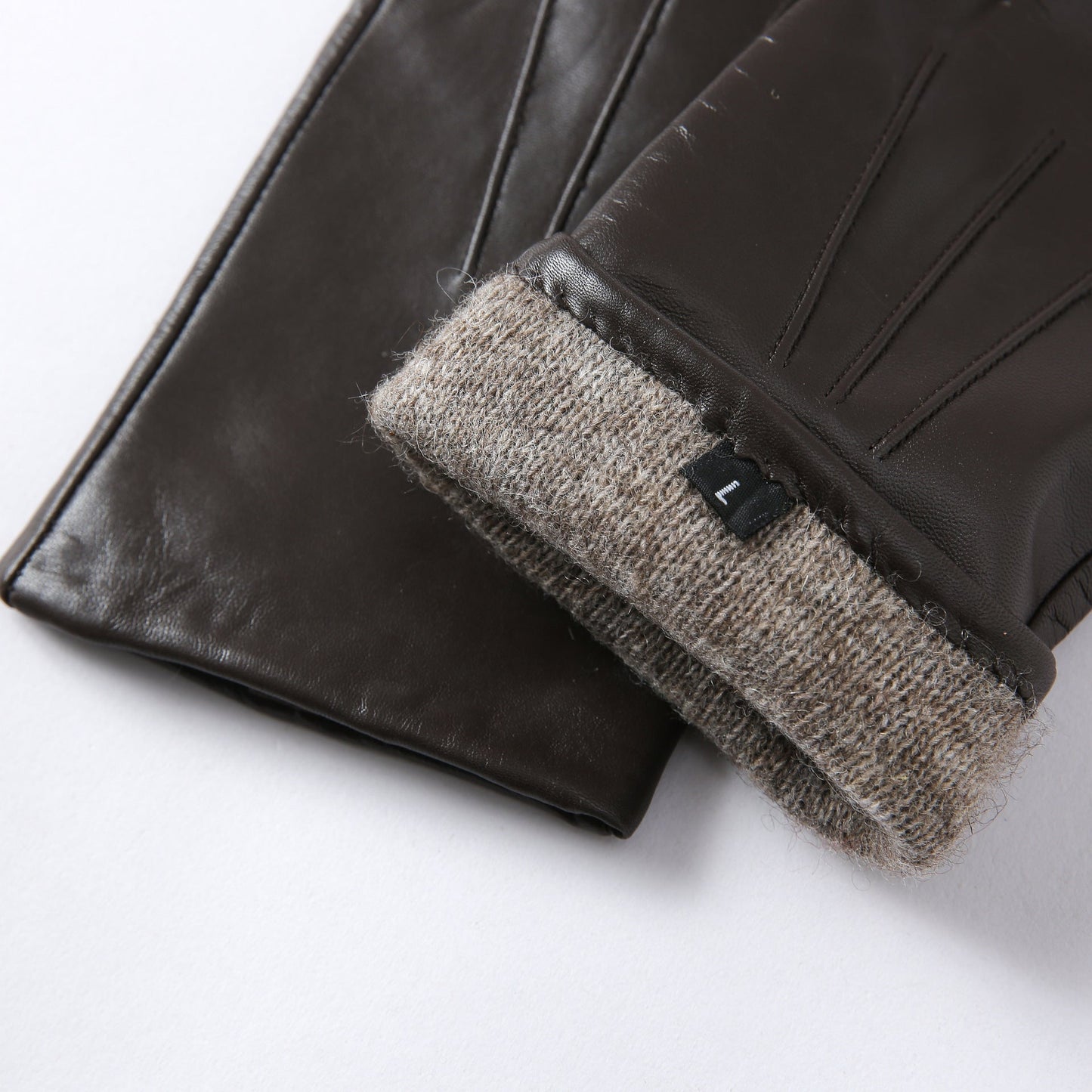 Wool-Lined Goat Leather Driving Gloves